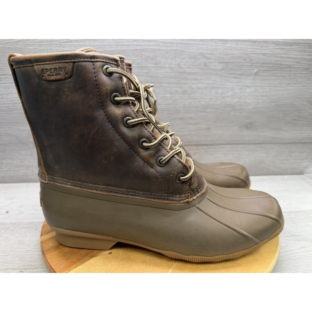 Sperry Saltwater Tan/Brown Duck Boots STS23705. Men’s 11